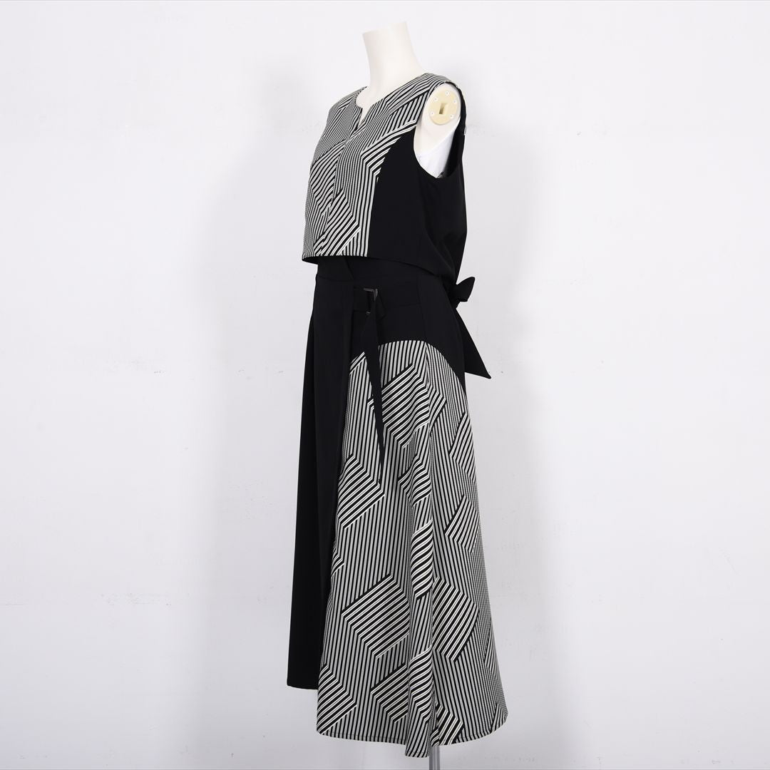 ジオメトリック　ラップスカート　B DONNA　6055102