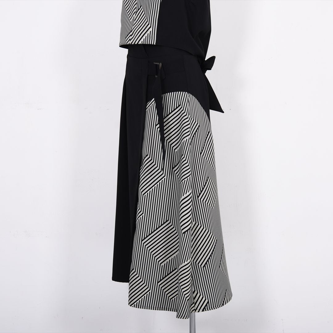 ジオメトリック　ラップスカート　B DONNA　6055102