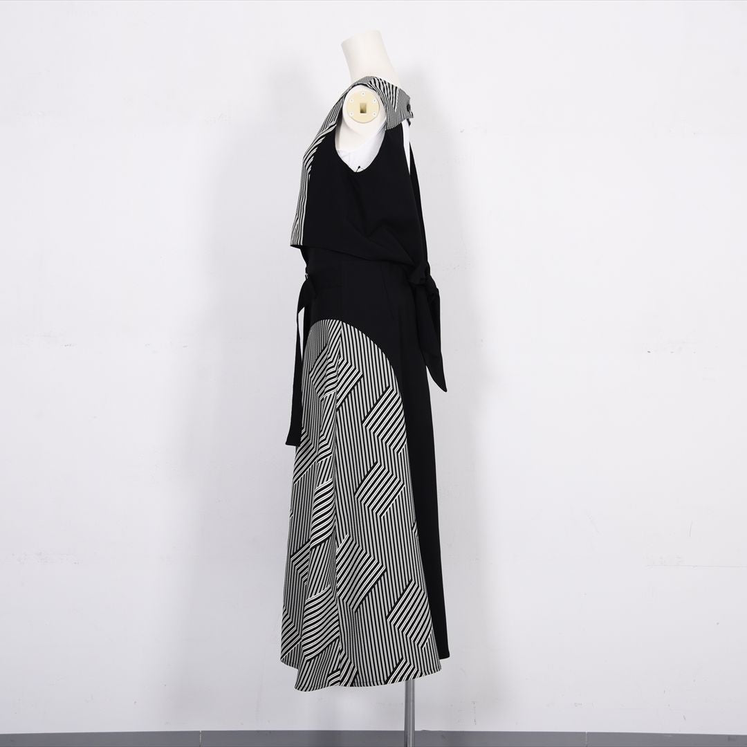 ジオメトリック　ラップスカート　B DONNA　6055102