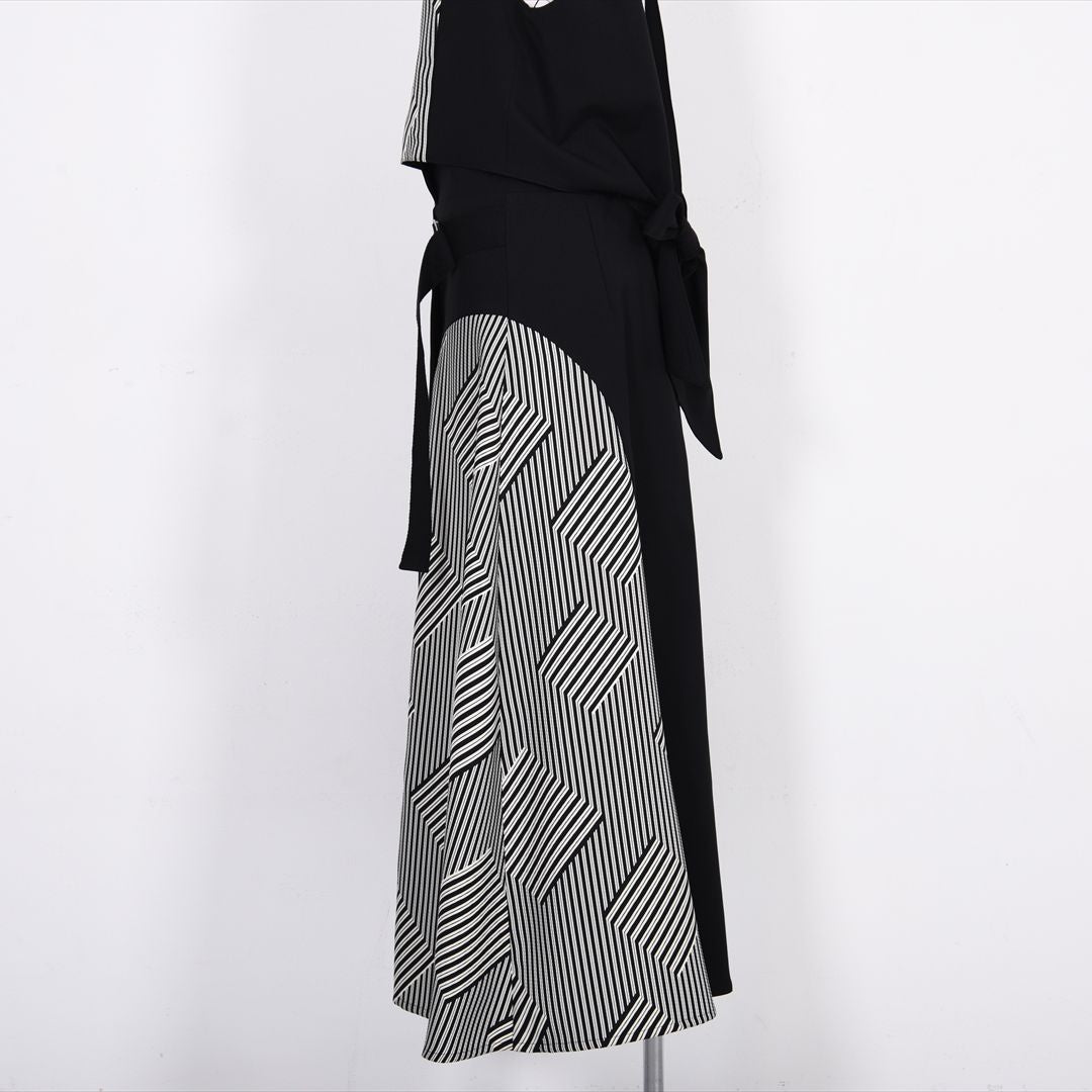 ジオメトリック　ラップスカート　B DONNA　6055102