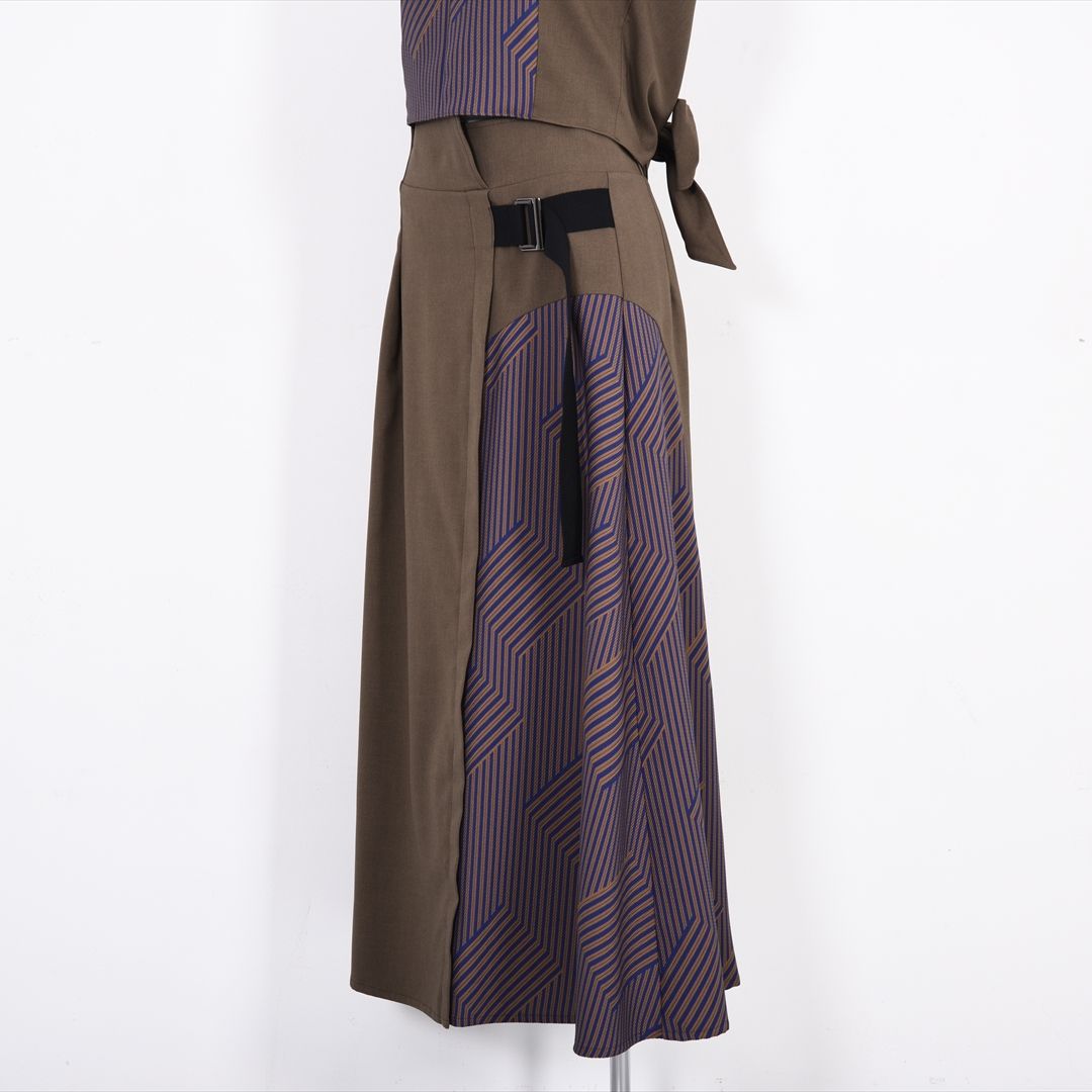 ジオメトリック　ラップスカート　B DONNA　6055102