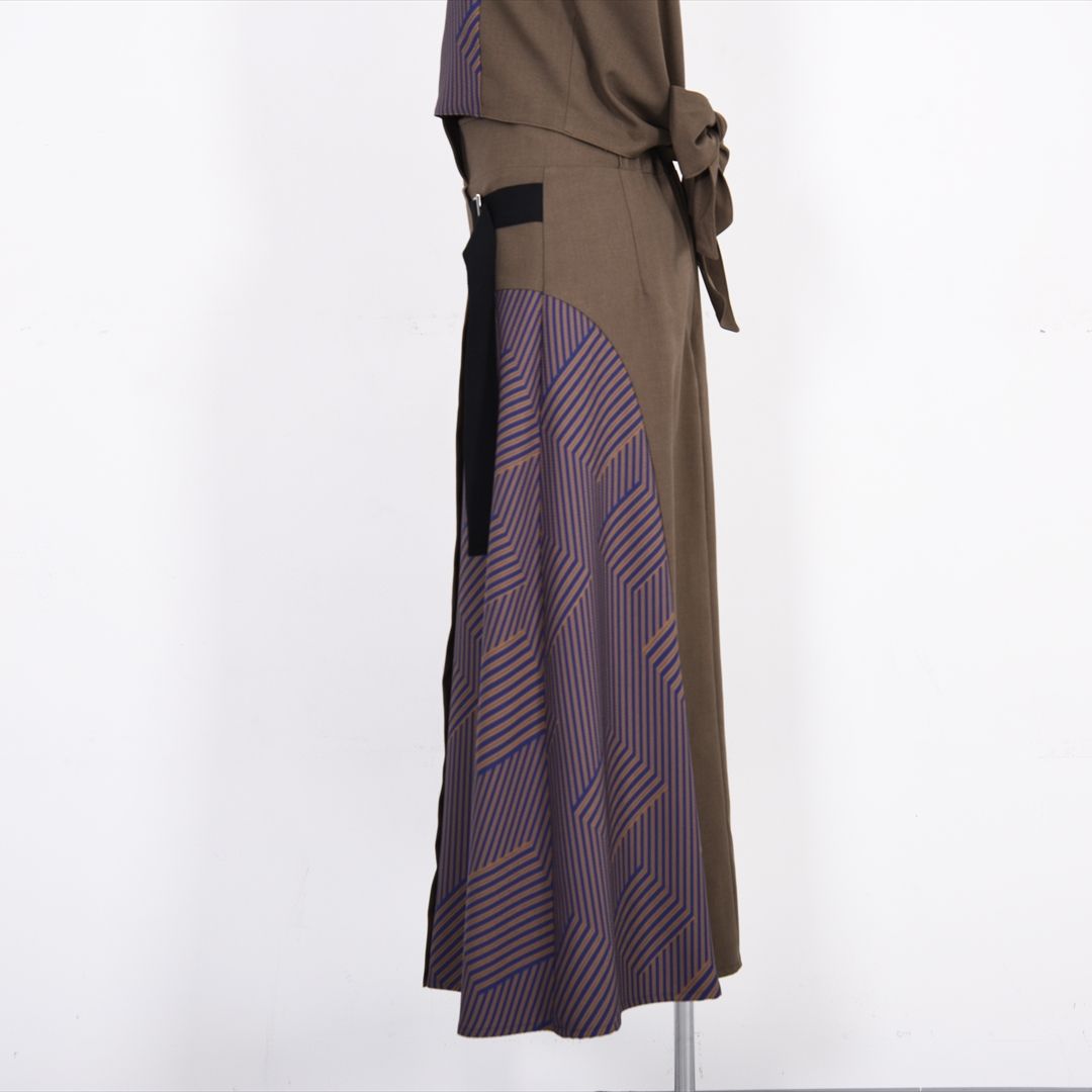 ジオメトリック　ラップスカート　B DONNA　6055102