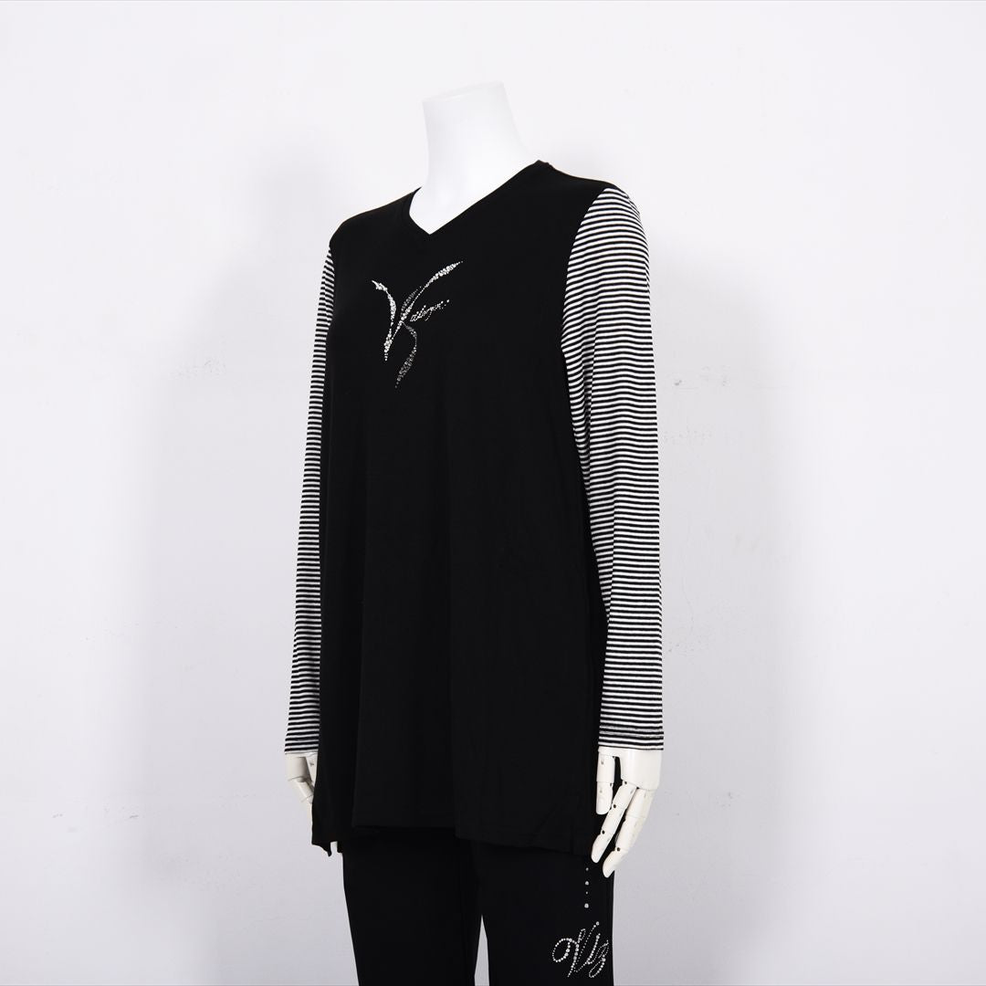 袖ボーダー　チュニックカットソー　VALENZA　5152512