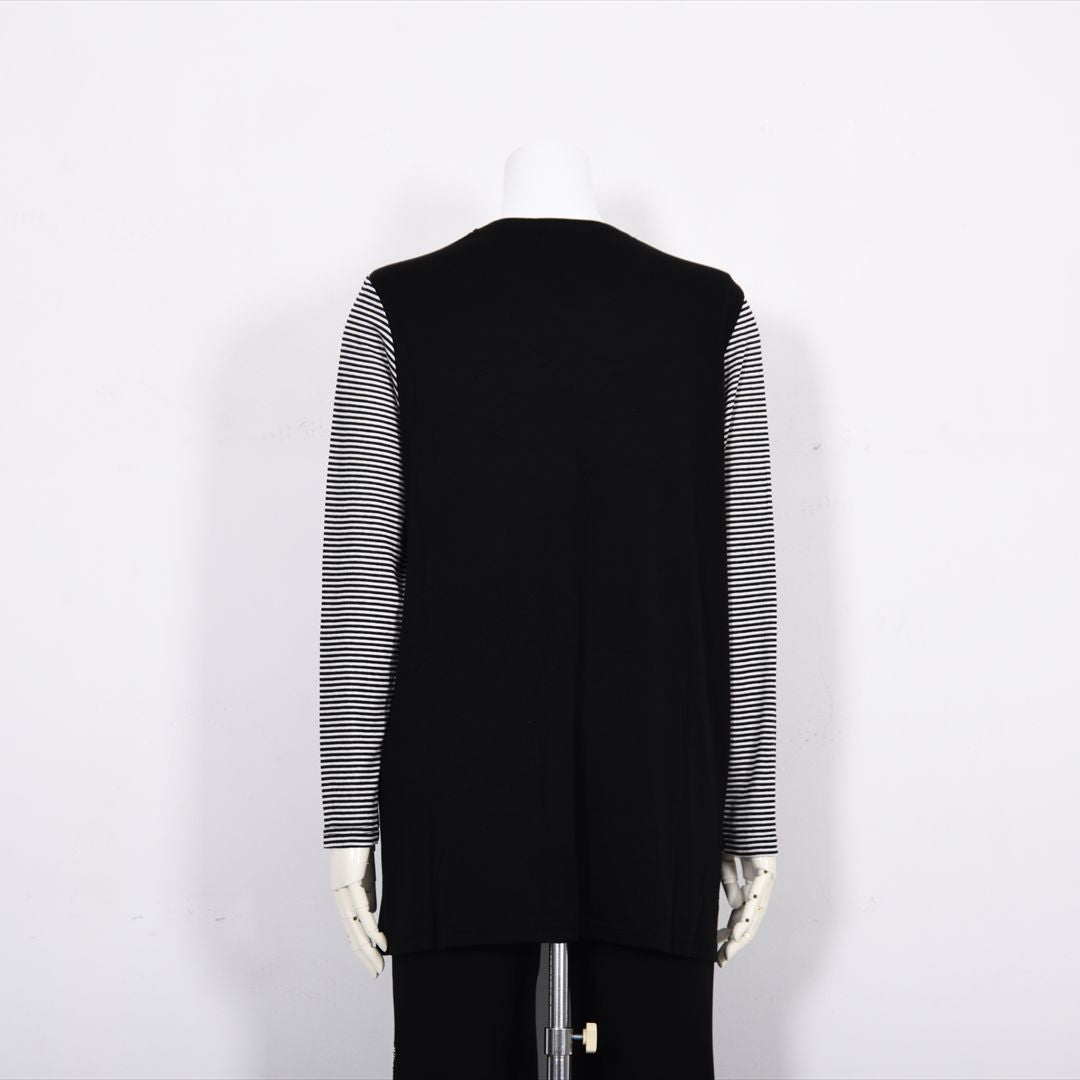 【Lサイズ】袖ボーダー　チュニックカットソー　VALENZA　5552512