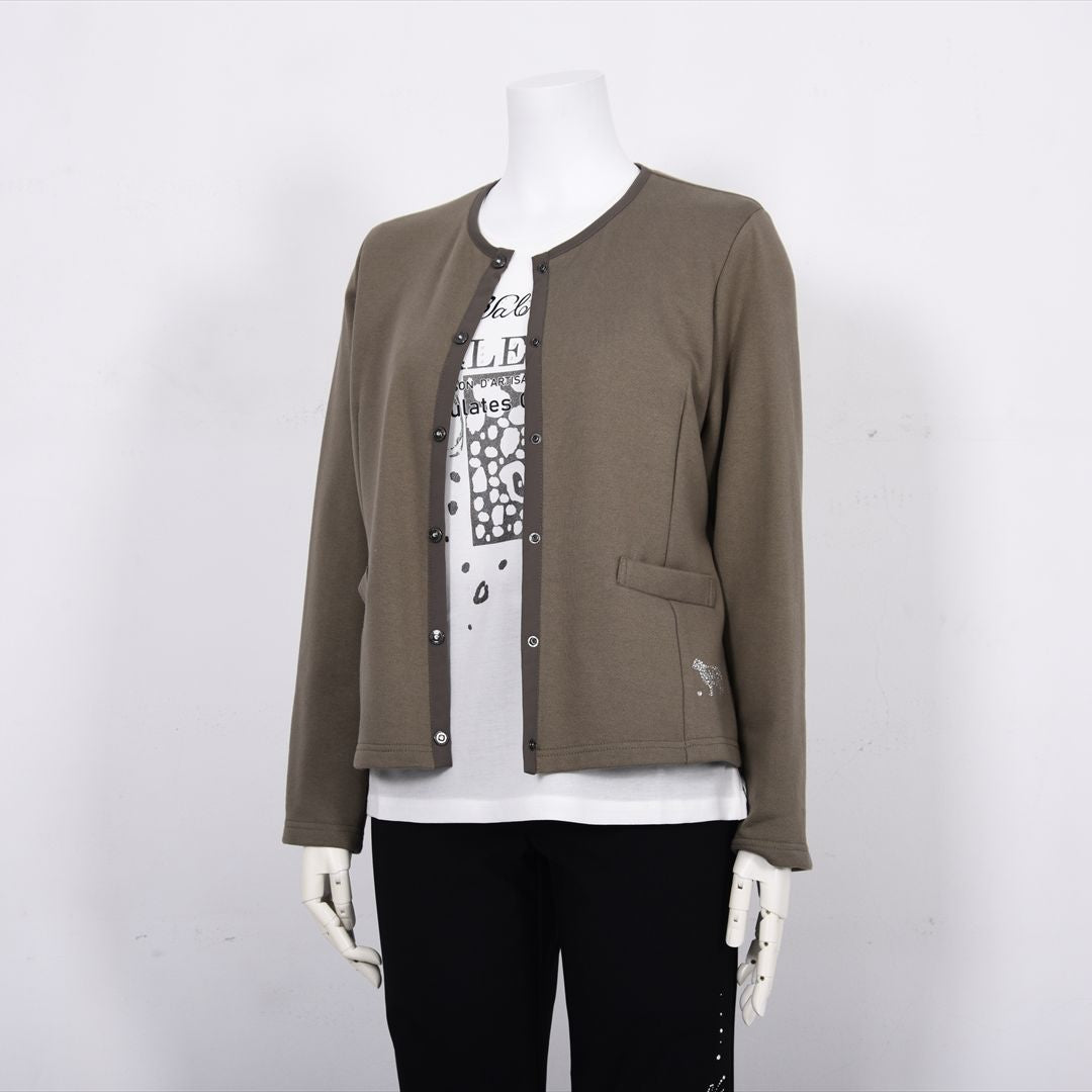 Aegean Organic Cotton 丸首 ジャケットカーデ　VALENZA F　5257203