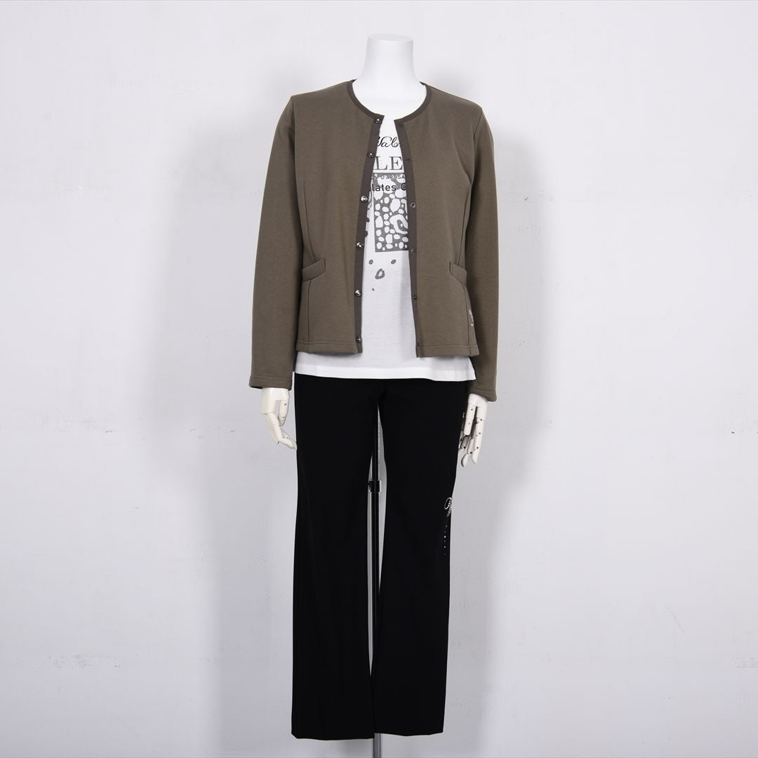 Aegean Organic Cotton 丸首 ジャケットカーデ　VALENZA F　5257203