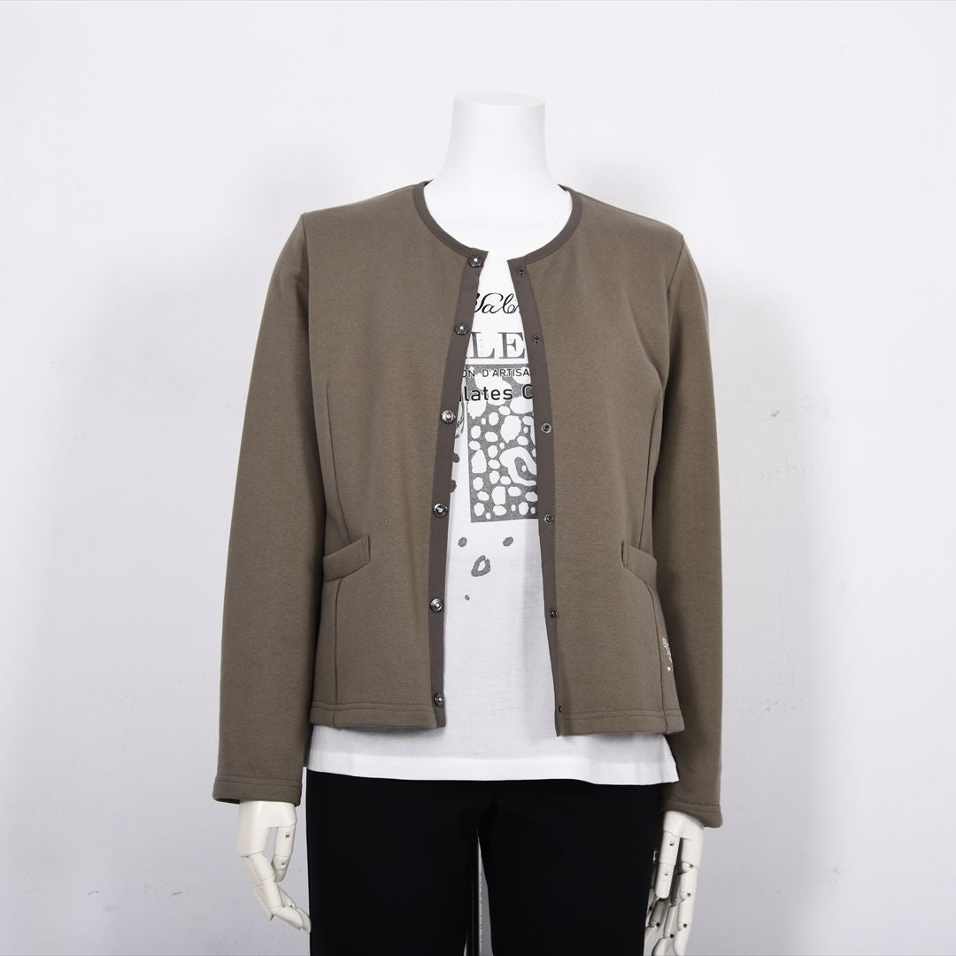 Aegean Organic Cotton 丸首 ジャケットカーデ　VALENZA F　5257203