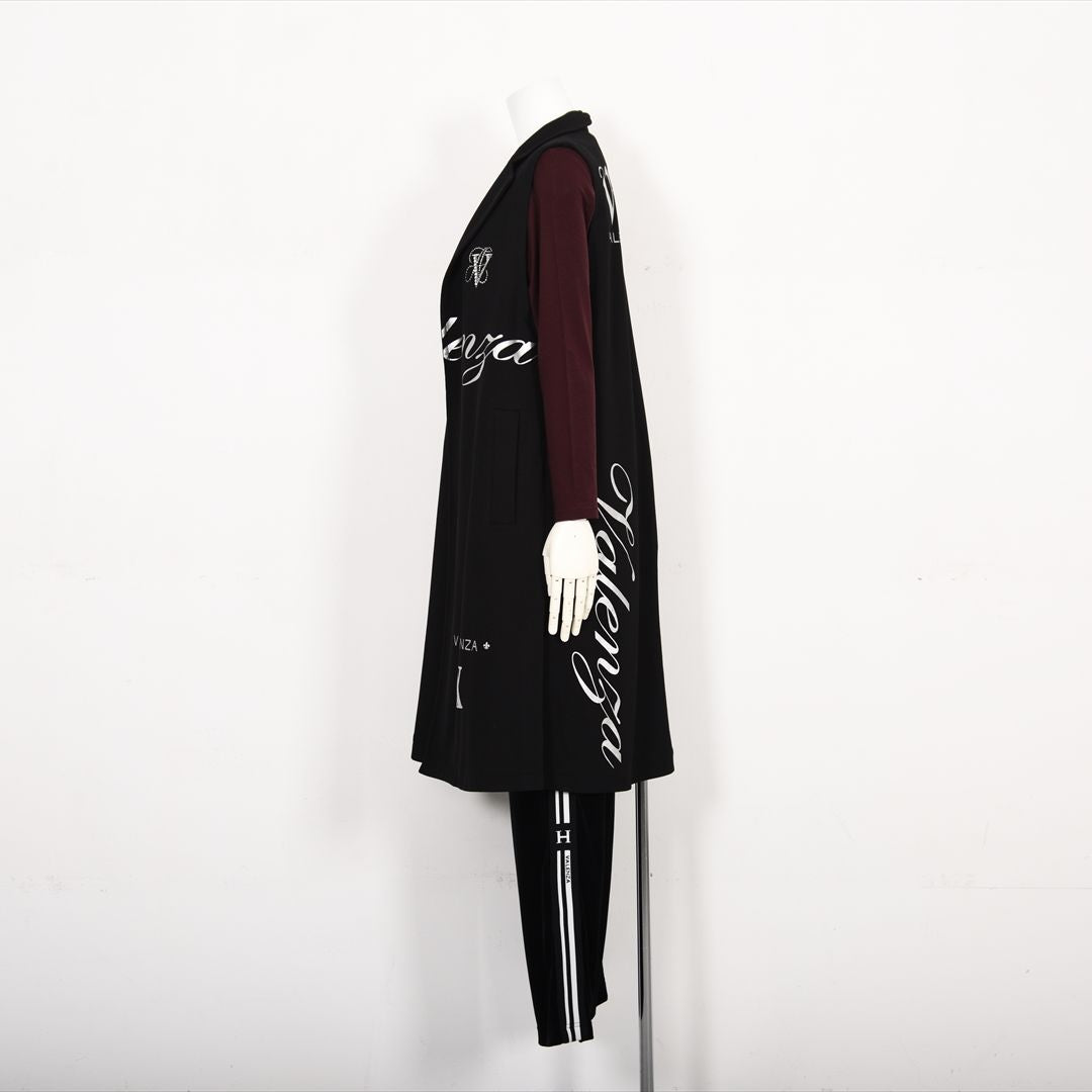 【Lサイズ】【レイヤードスタイルでオシャレ上級者♪】テーラードロングジレ　VALENZA　5557601