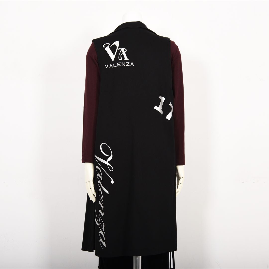 【Lサイズ】【レイヤードスタイルでオシャレ上級者♪】テーラードロングジレ　VALENZA　5557601