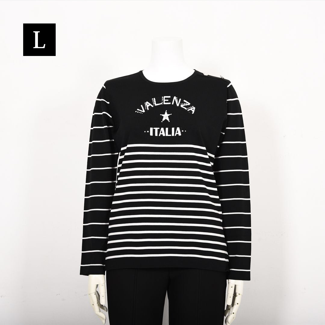 【Lサイズ】ボーダーニット　VALENZA　5553603