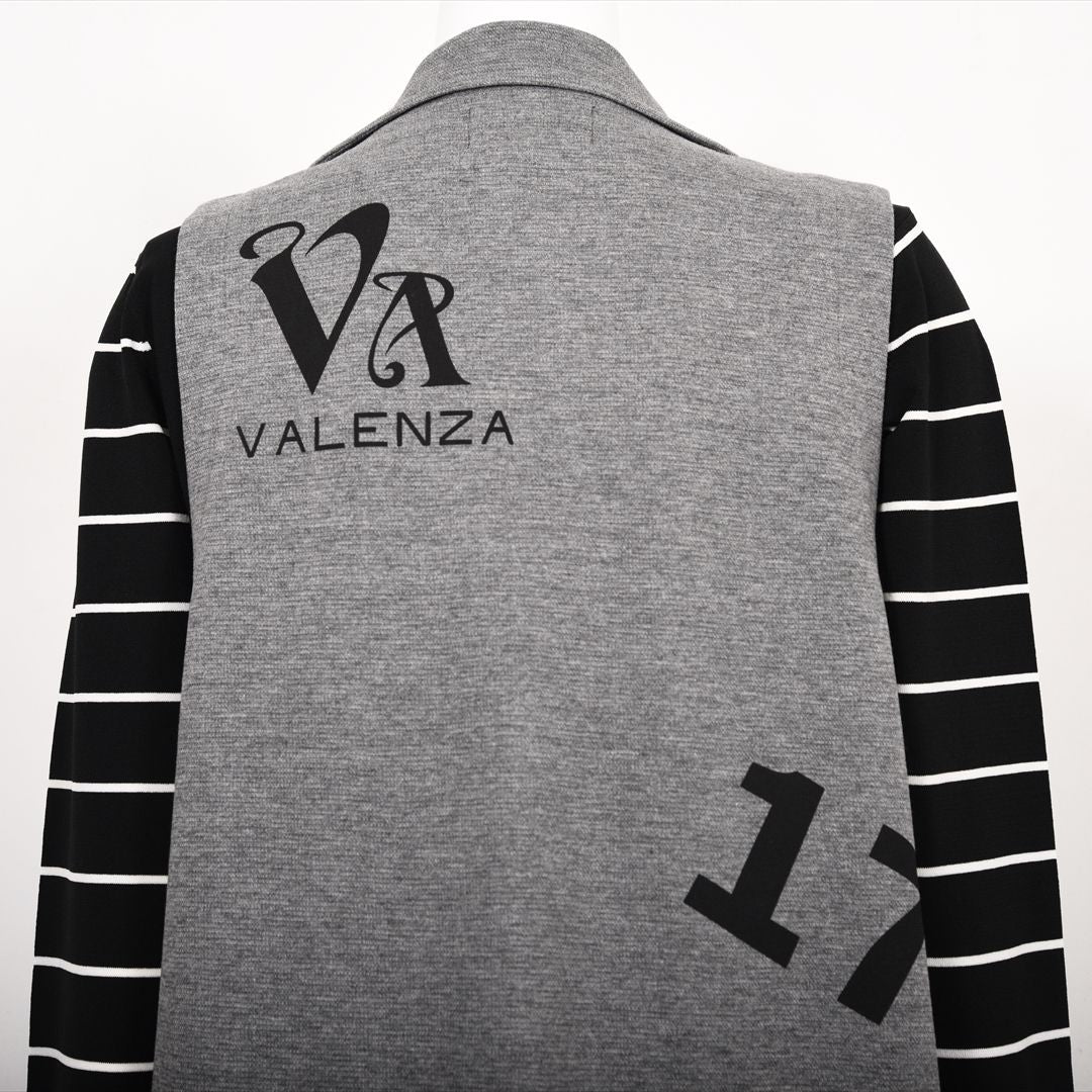 【Lサイズ】【レイヤードスタイルでオシャレ上級者♪】テーラードロングジレ　VALENZA　5557601