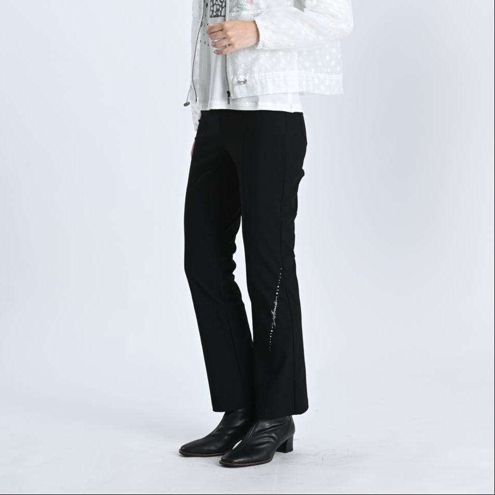 【Lサイズ】【ウエストゴム】ナローラインモチーフ　ストレートパンツ　VALENZA　5556528