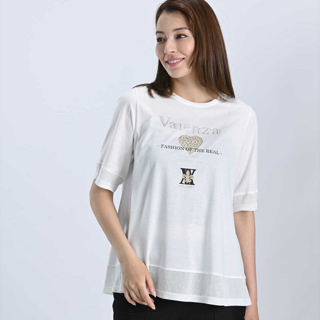 【大人気モチーフ】FORハートモチーフ　カットソー　VALENZA　5152527