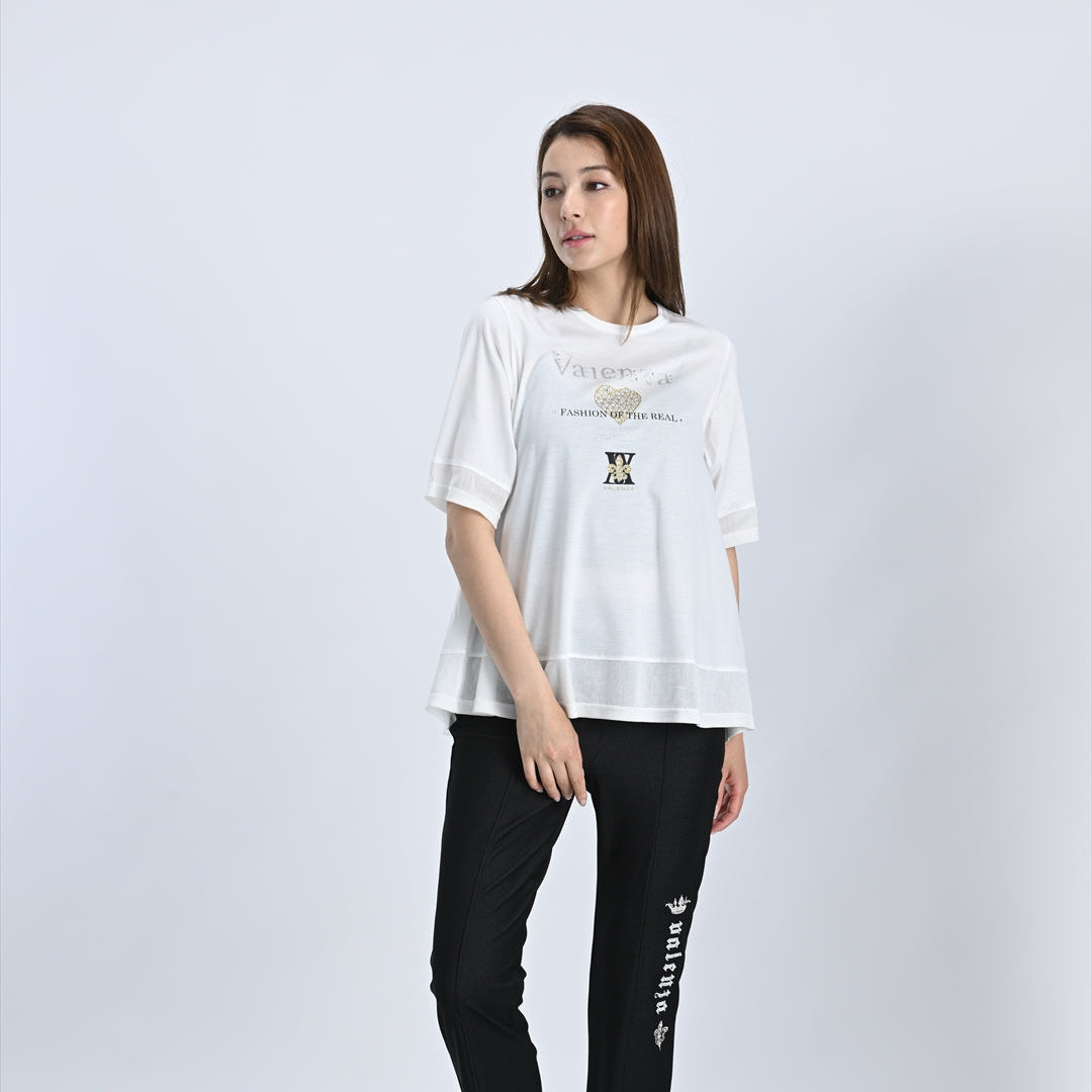 【大人気モチーフ】FORハートモチーフ　カットソー　VALENZA　5152527