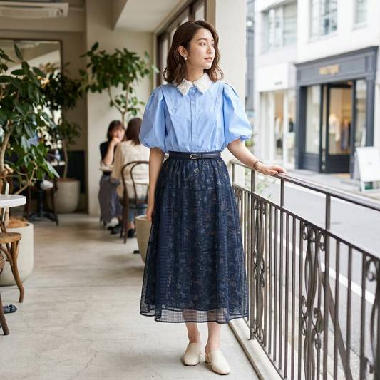 バルーンスリーブ　ふわふわ衿ブラウス　Dear Princess　3051315