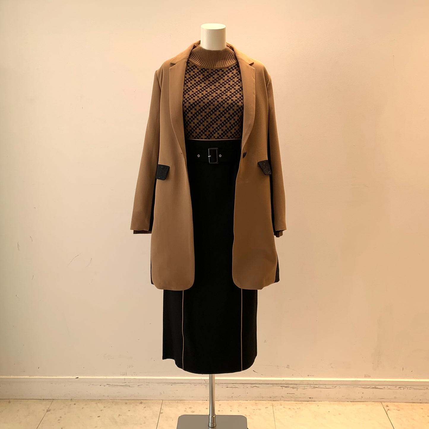 【OUTLET】ジャガードハイネックP/O　ニット　B DONNA 6033100