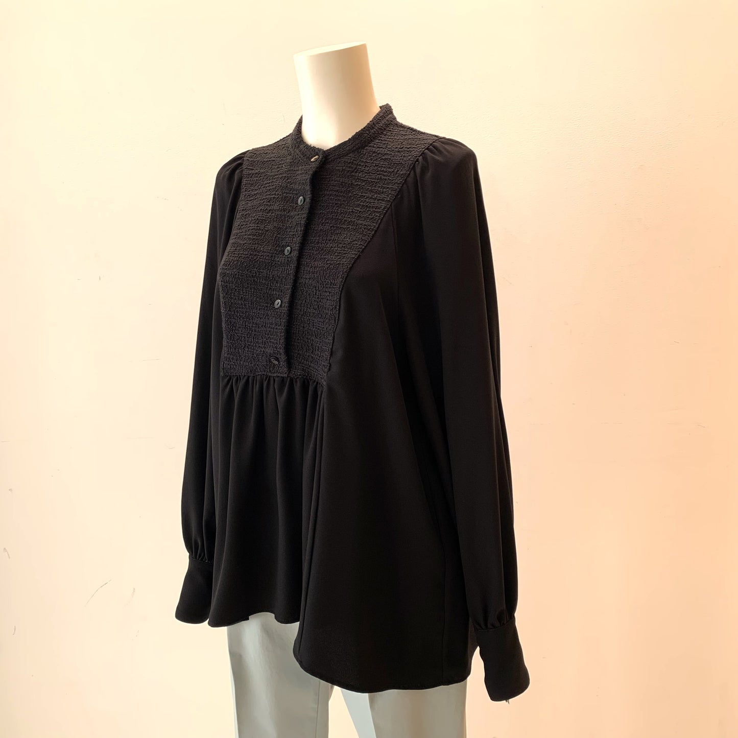 【OUTLET】ピュアミールジョーゼットストレッチ　ブラウス　B DONNA 6031109