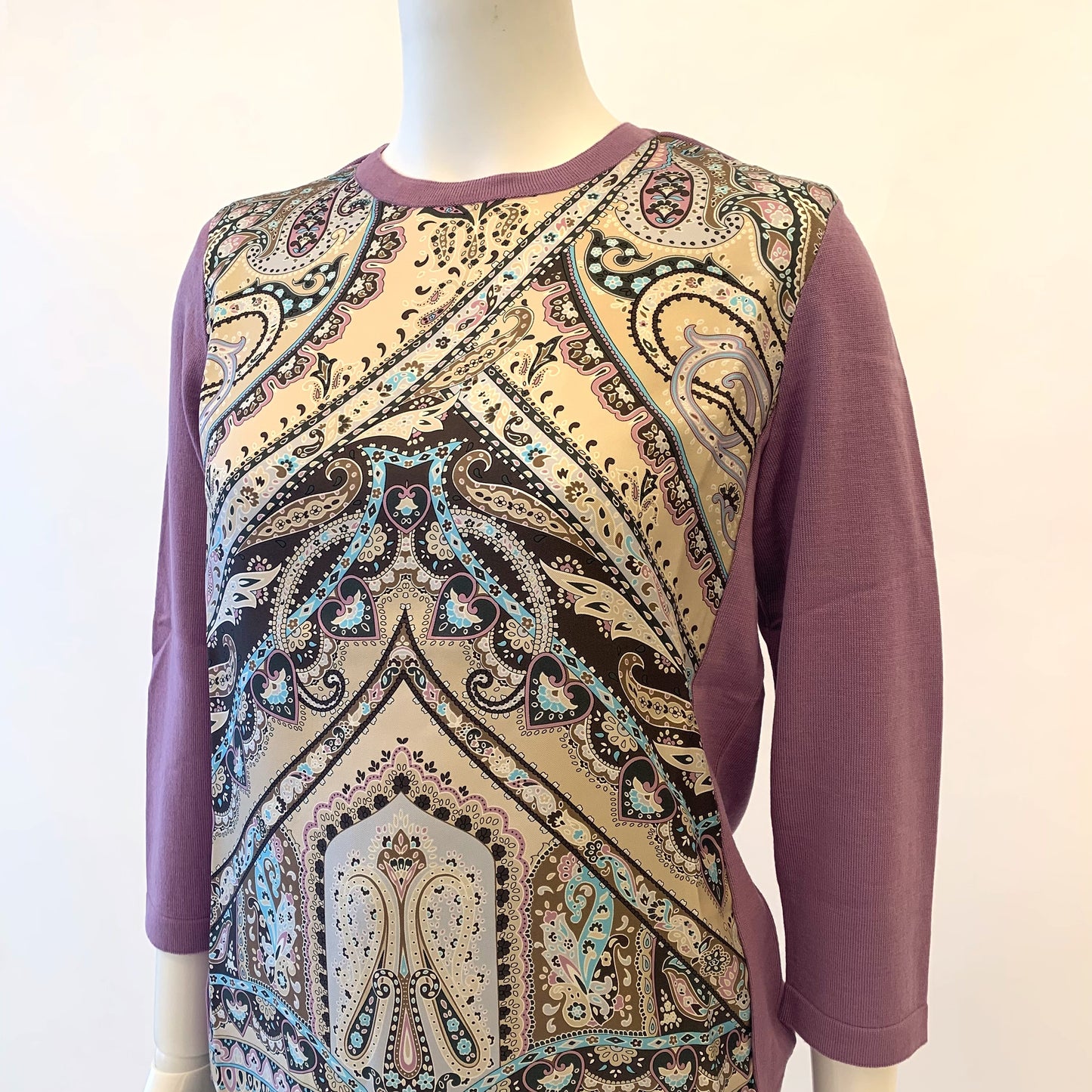 【イタリア素材】【日本製】G.BINDAシルクプリント　プルオーバー　MIMO MODA　2533060