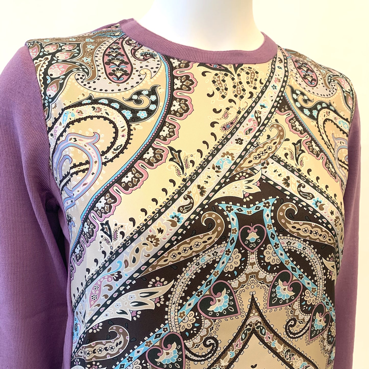 【イタリア素材】【日本製】G.BINDAシルクプリント　プルオーバー　MIMO MODA　2533060