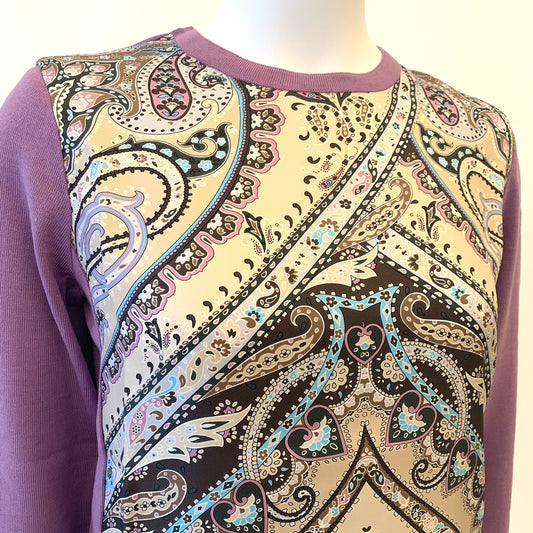 【イタリア素材】【日本製】G.BINDAシルクプリント　プルオーバー　MIMO MODA　2533060