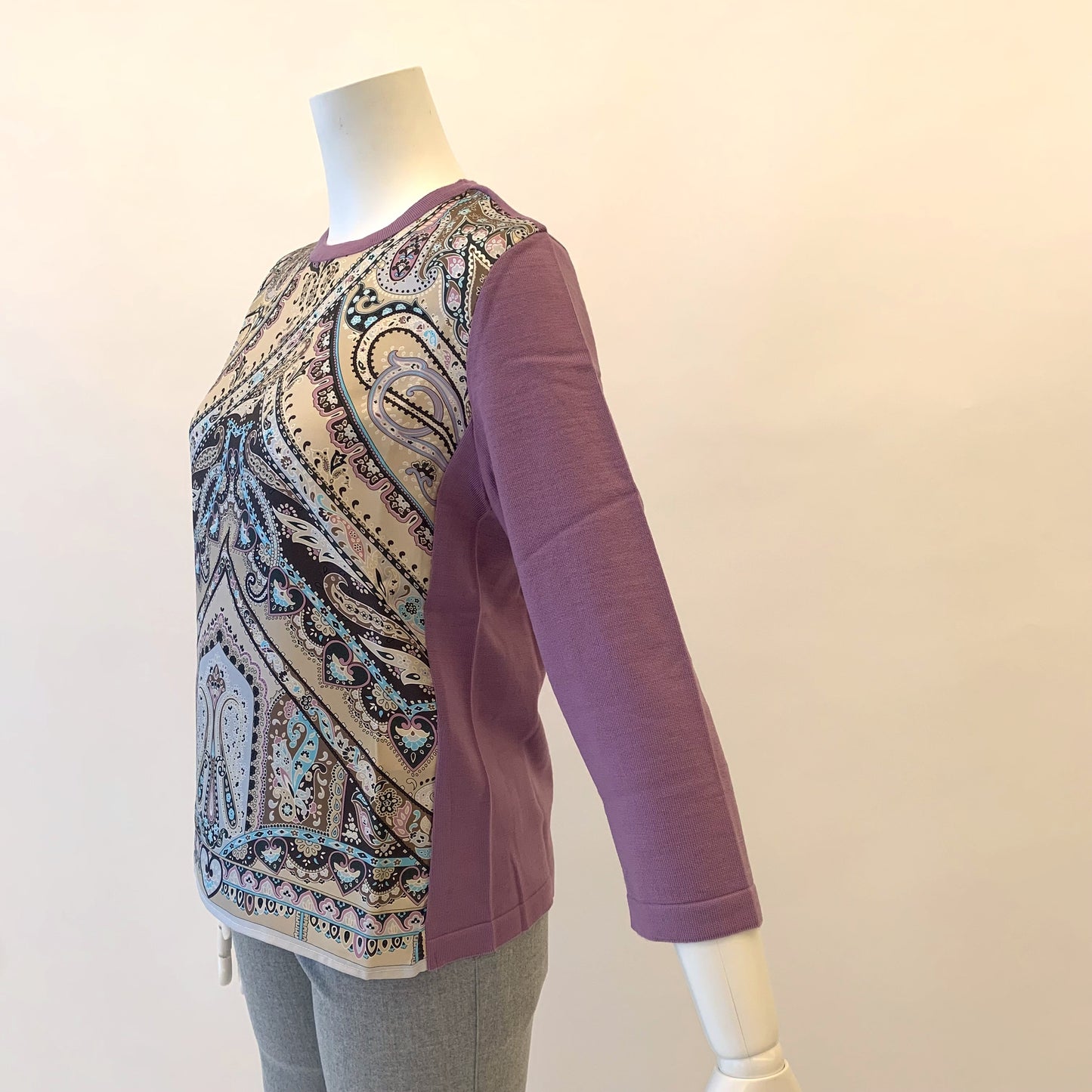 【イタリア素材】【日本製】G.BINDAシルクプリント　プルオーバー　MIMO MODA　2533060