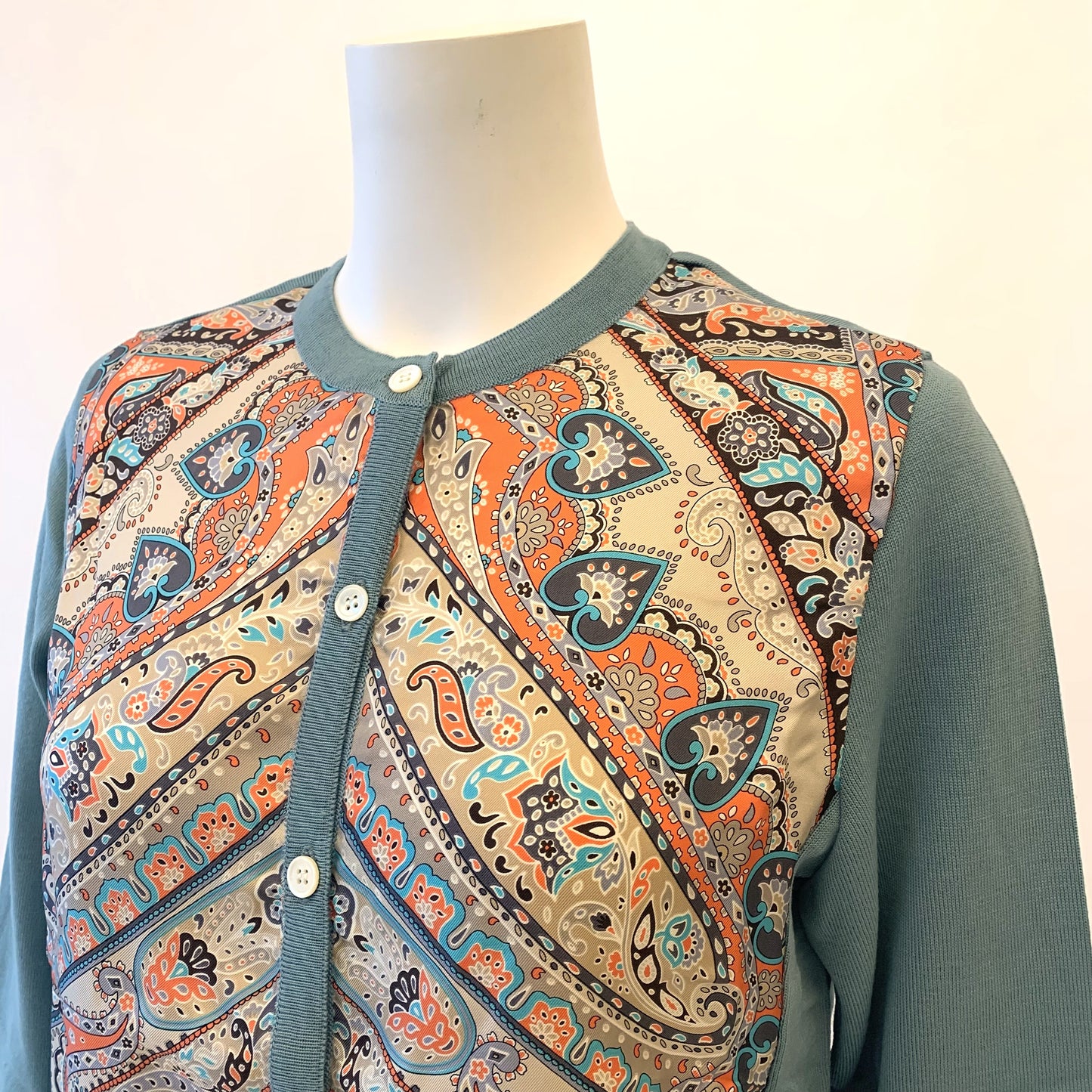 【イタリア素材】【日本製】G.BINDAシルクプリント　カーディガン　MIMO MODA　2533061