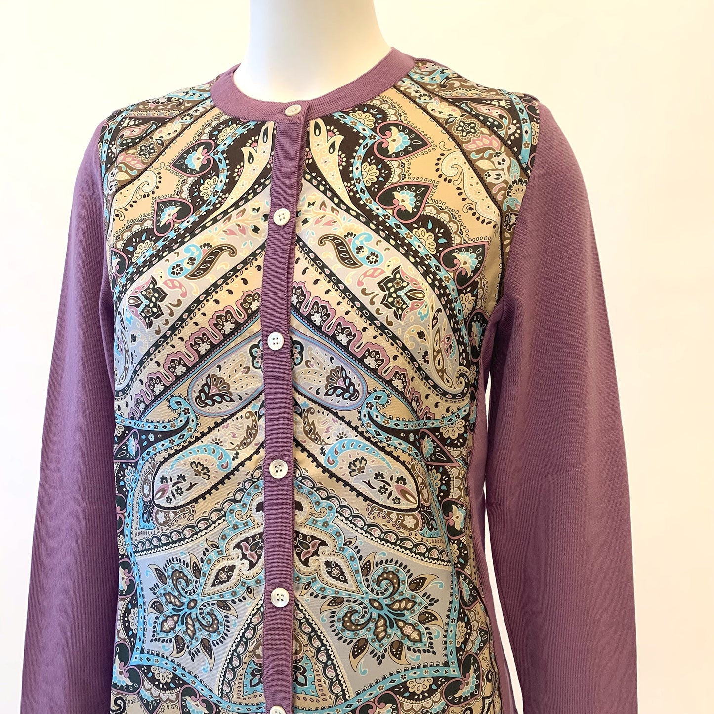 【イタリア素材】【日本製】G.BINDAシルクプリント　カーディガン　MIMO MODA　2533061