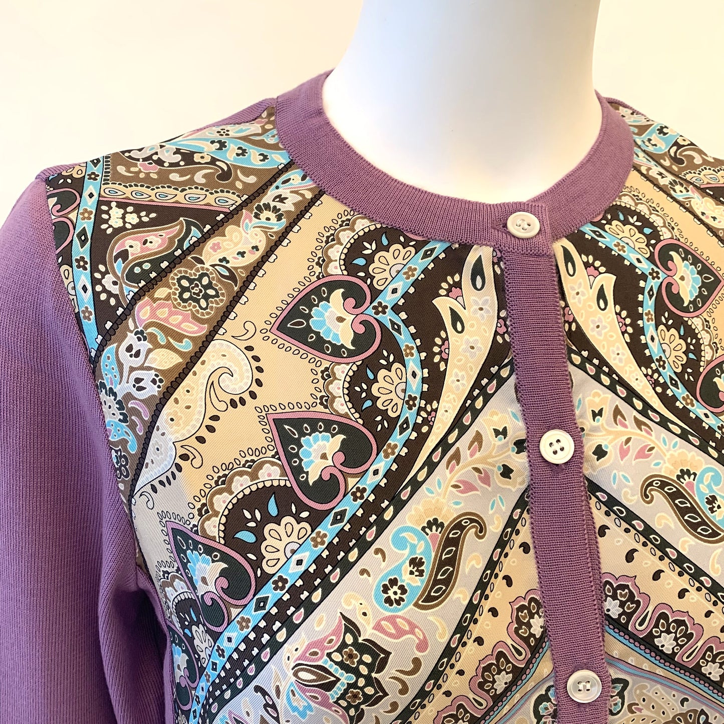 【イタリア素材】【日本製】G.BINDAシルクプリント　カーディガン　MIMO MODA　2533061