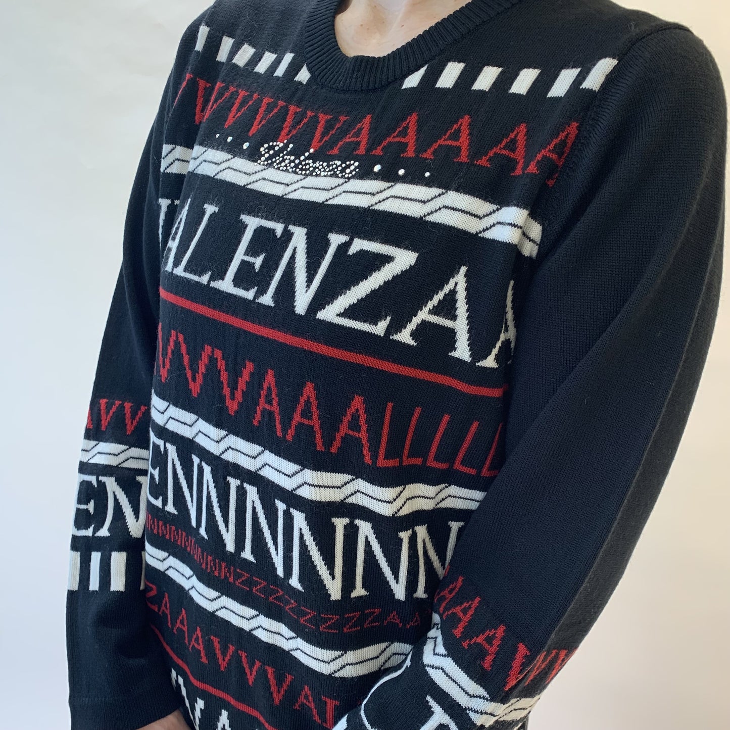 【OUTLET】クルーネック　ジャガードプルオーバー　 VALENZA　5133704