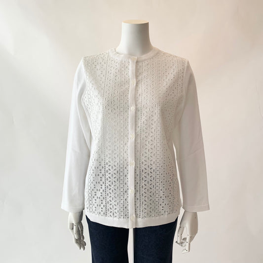 【日本製】レースドッキング　 カーディガン　MIMO MODA　2543300