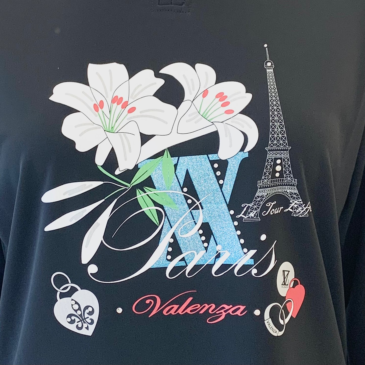 Parisプリント　7分袖　カットソー　VALENZA　5142550