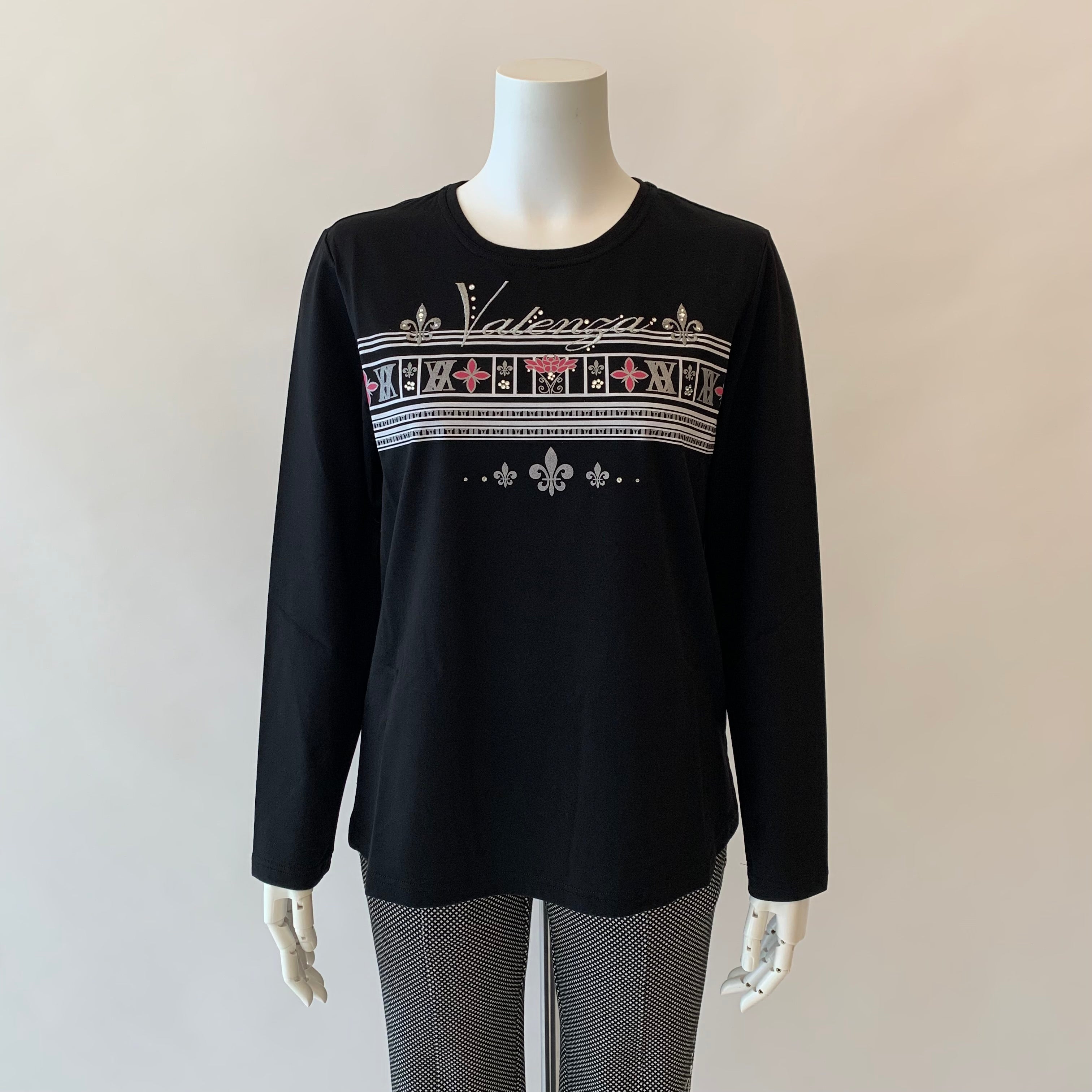 VALENZA バレンザ　ロングT カットソー　44 タグ付き　未使用 VALENZA PO バレンザポー カシミヤ混 ロングコート ワッペン刺繍