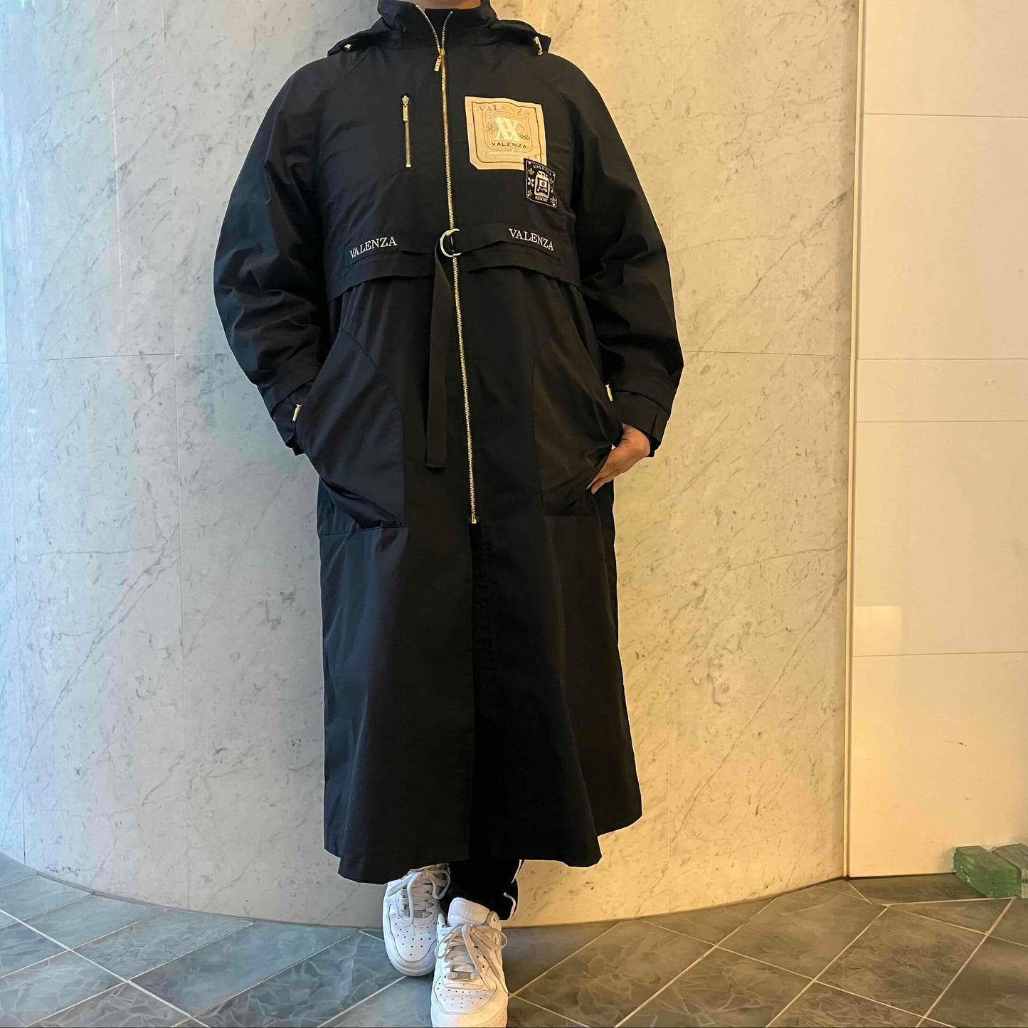 【はっ水】【形態安定】タフタロングコート　VALENZA　5168300