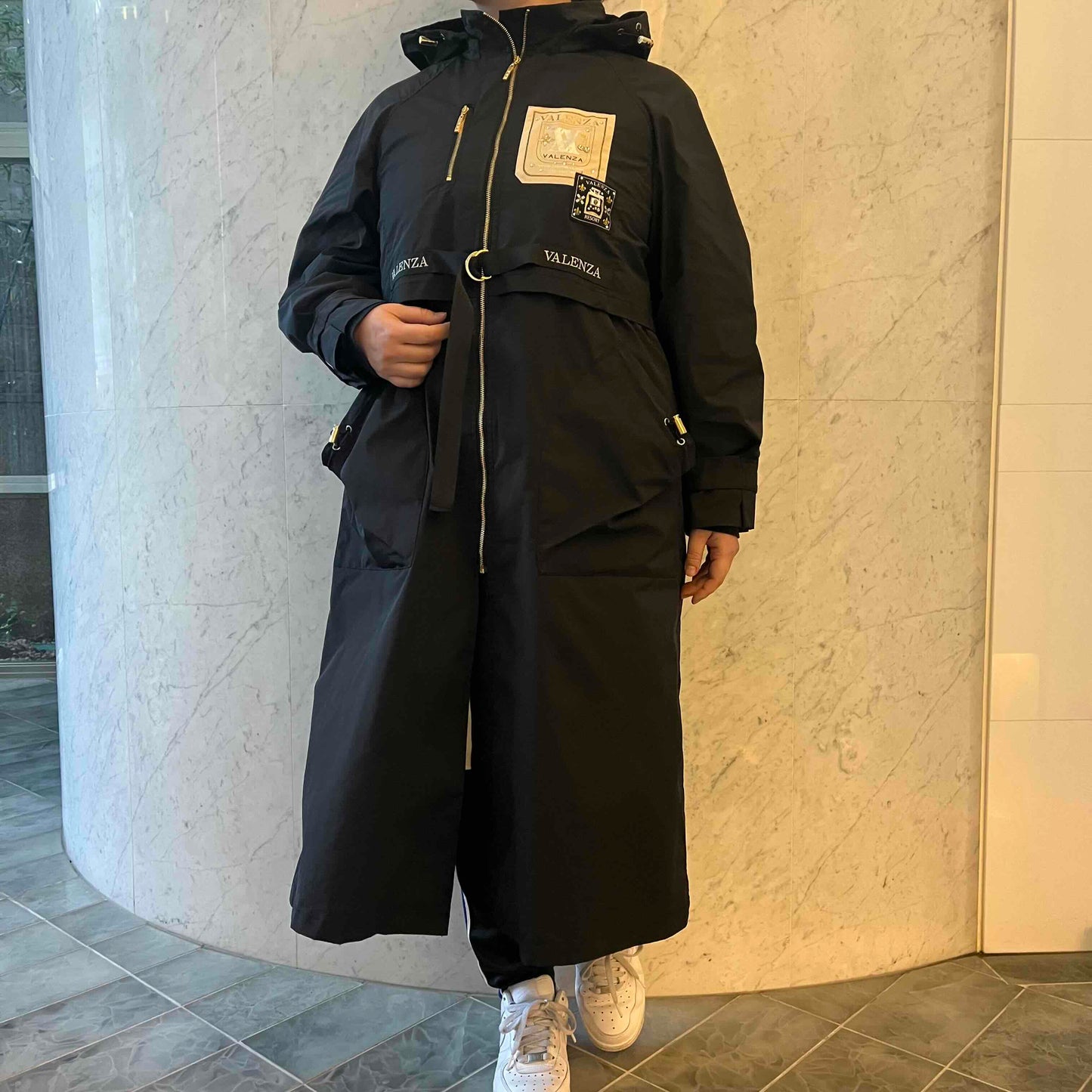 【はっ水】【形態安定】タフタロングコート　VALENZA　5168300