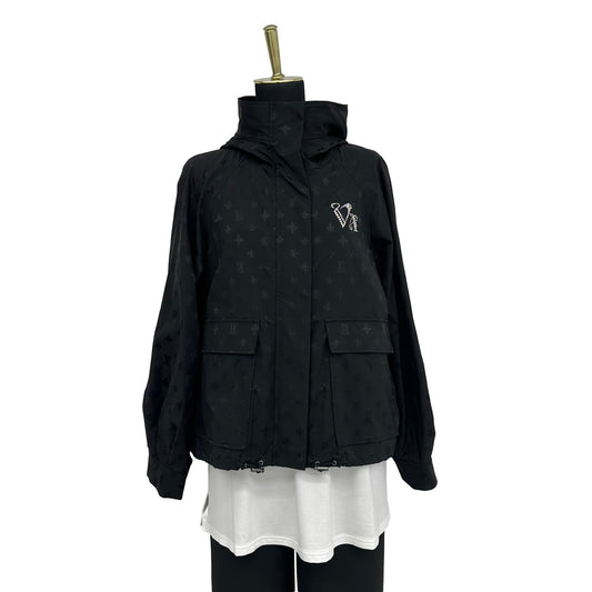 【Lサイズ】モノグラムプリント ジャケット　VALENZA　5557609
