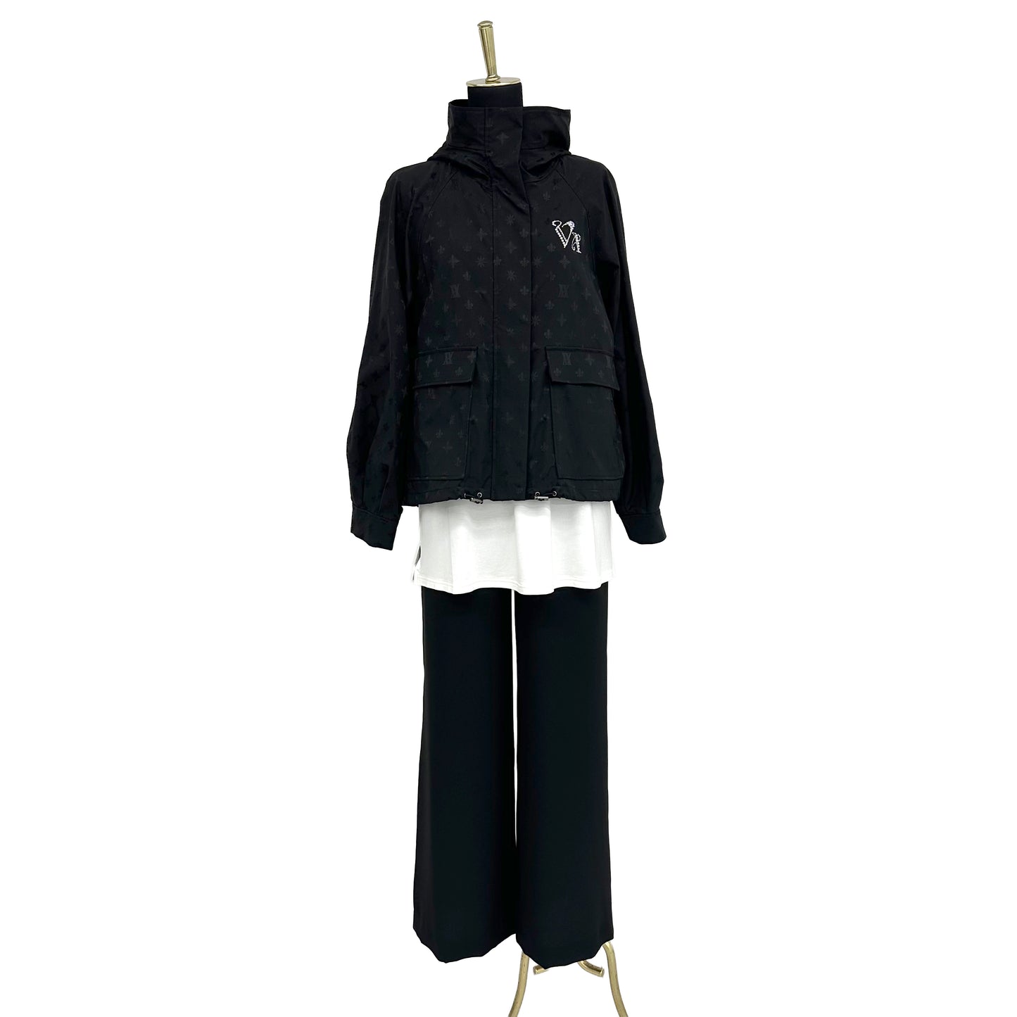 【Lサイズ】モノグラムプリント ジャケット　VALENZA　5557609