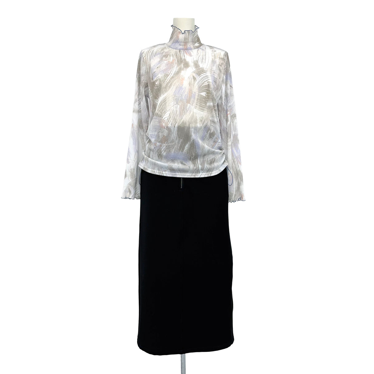 シアーメッシュ　ハイネックカットソー　B DONNA　6062950