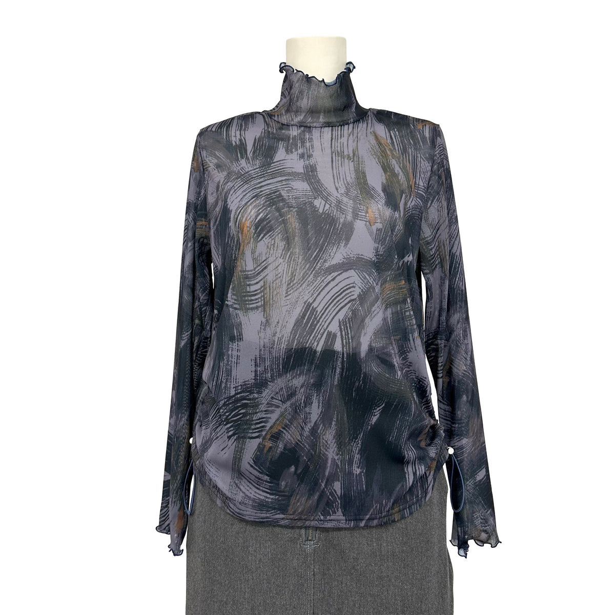 シアーメッシュ　ハイネックカットソー　B DONNA　6062950
