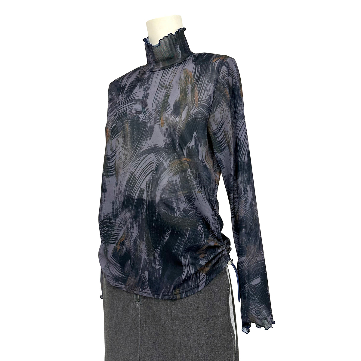 シアーメッシュ　ハイネックカットソー　B DONNA　6062950