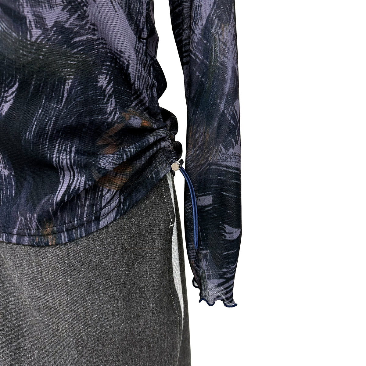 シアーメッシュ　ハイネックカットソー　B DONNA　6062950