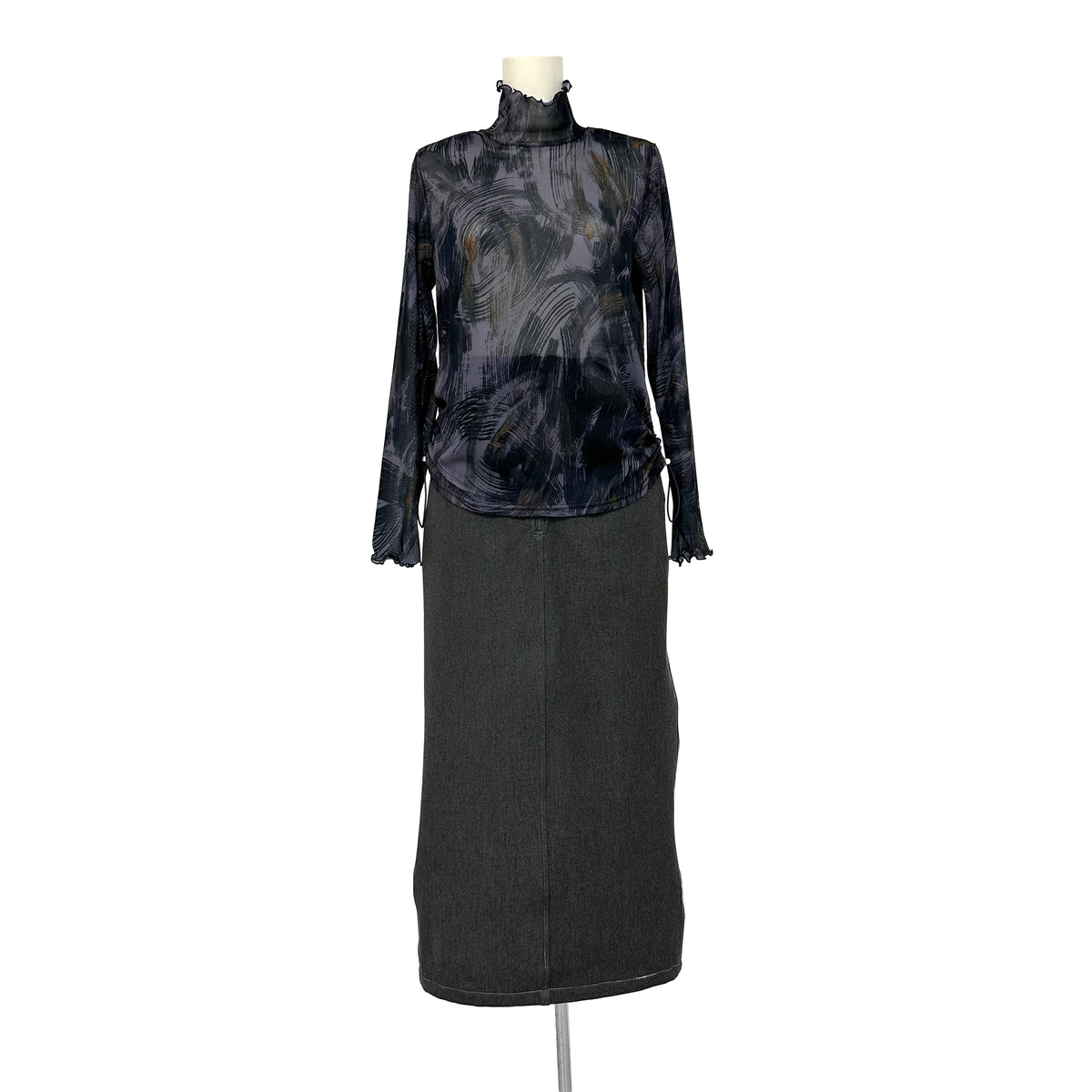 シアーメッシュ　ハイネックカットソー　B DONNA　6062950