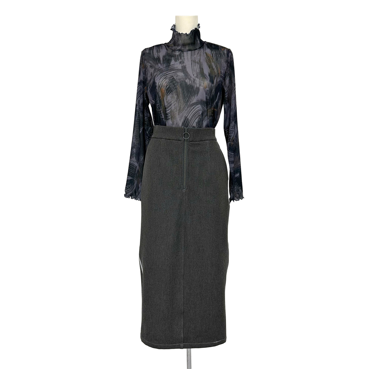 裏起毛デニム　タイトスカート　B DONNA　6065951