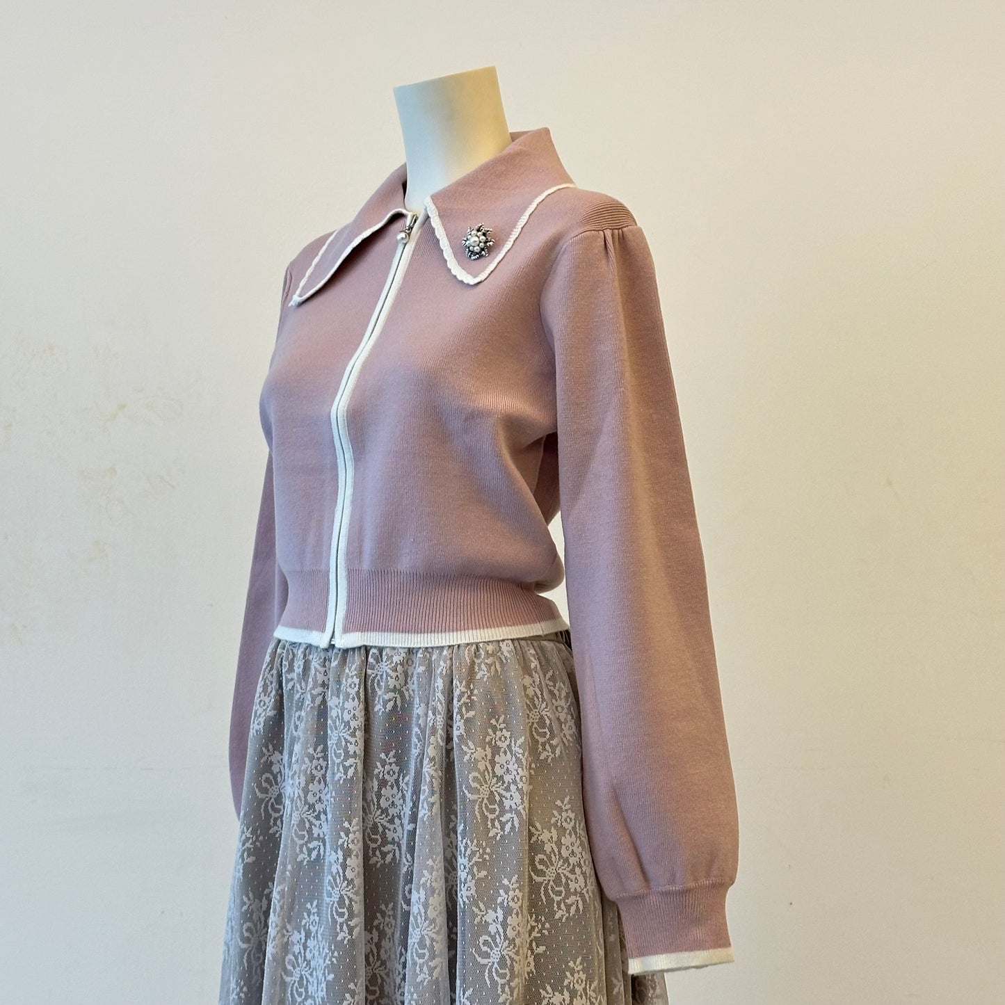 【OUTLET】ヴィスコースニットジップカーディガン　Dear Princess 3033100