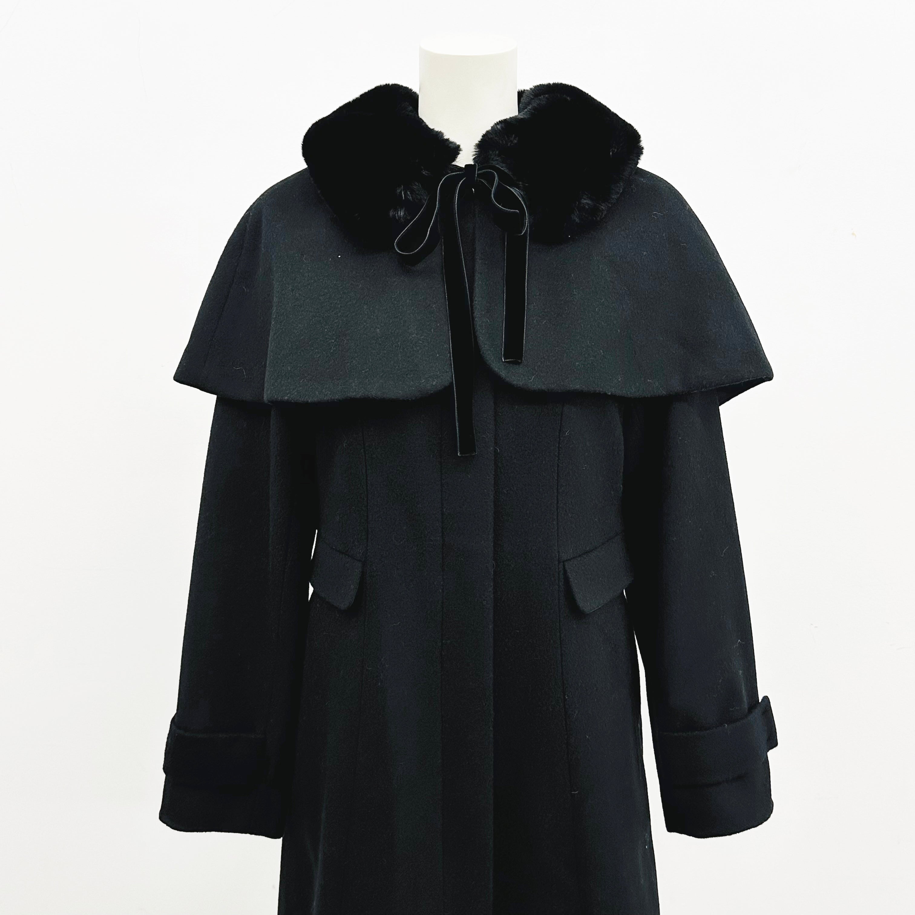 ケープ付 2wayエクセレントビーバー ウールコート Dear Princess