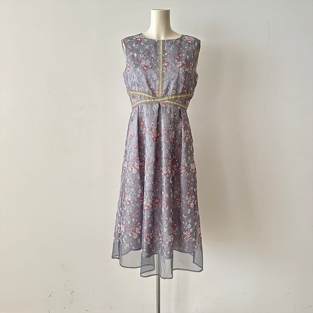 【Prototype】フラワー刺繍オーガンジー　ワンピース　 Dear Princess mieux　2039004