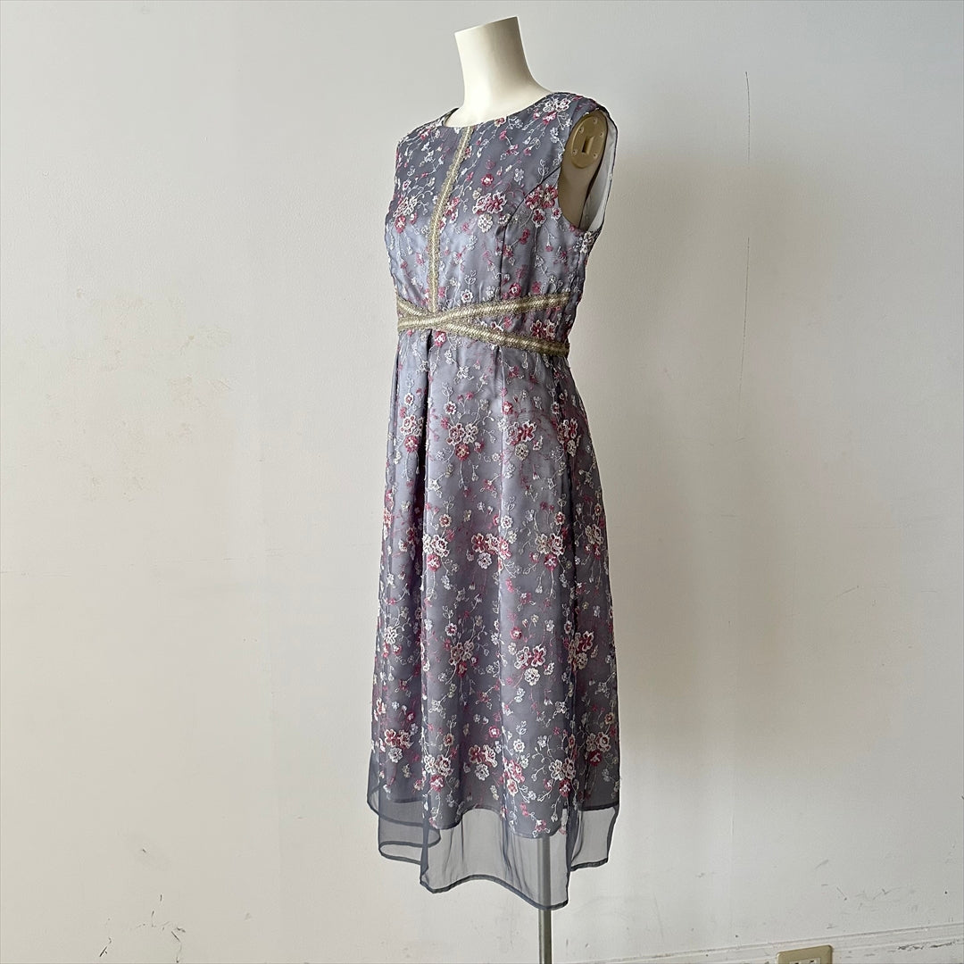 【Prototype】フラワー刺繍オーガンジー　ワンピース　 Dear Princess mieux　2039004