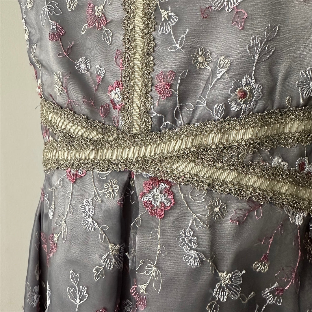 【Prototype】フラワー刺繍オーガンジー　ワンピース　 Dear Princess mieux　2039004