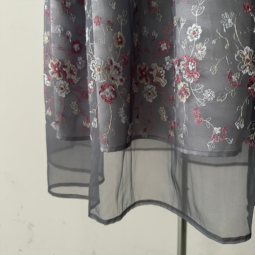 【Prototype】フラワー刺繍オーガンジー　ワンピース　 Dear Princess mieux　2039004