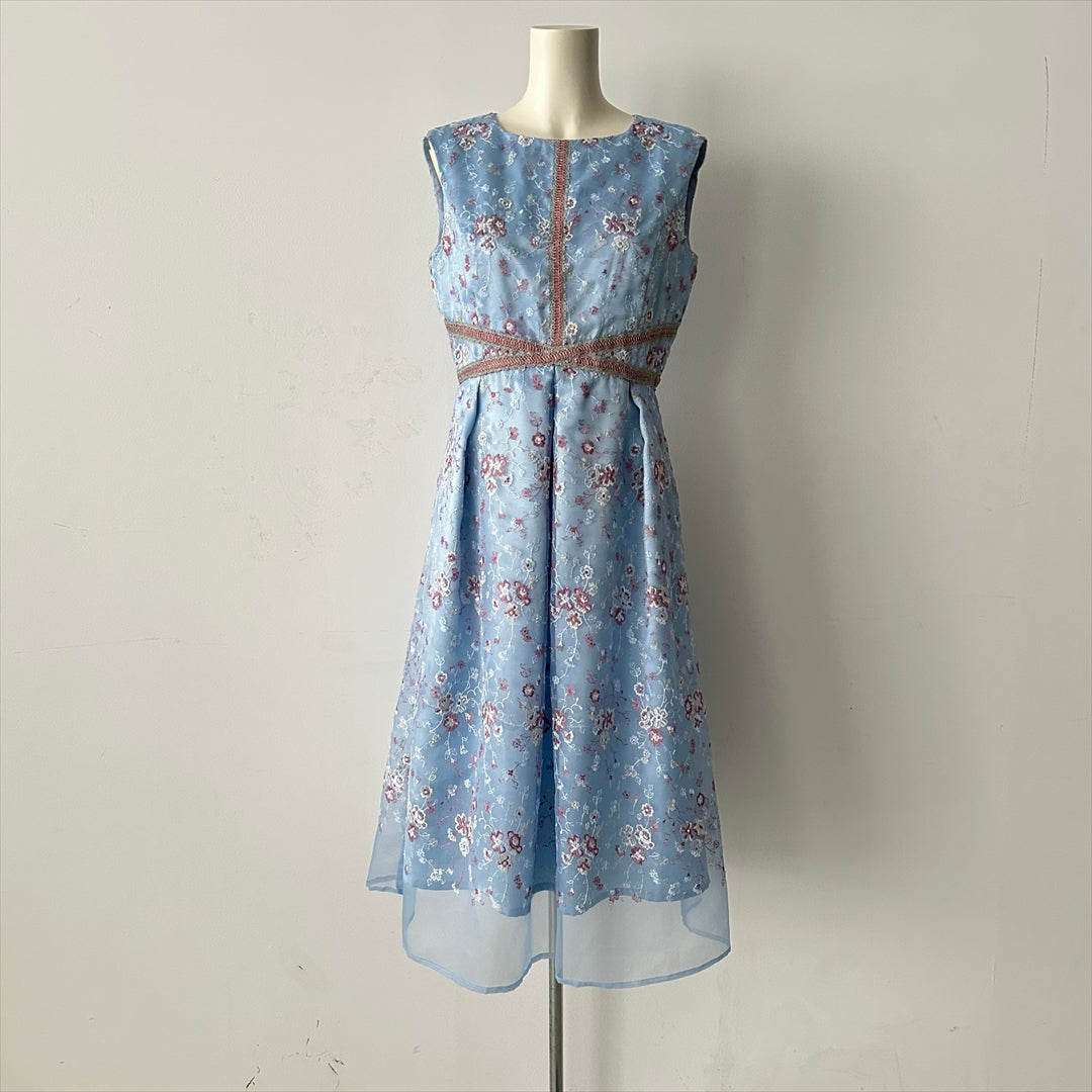 【Prototype】フラワー刺繍オーガンジー　ワンピース　 Dear Princess mieux　2039004