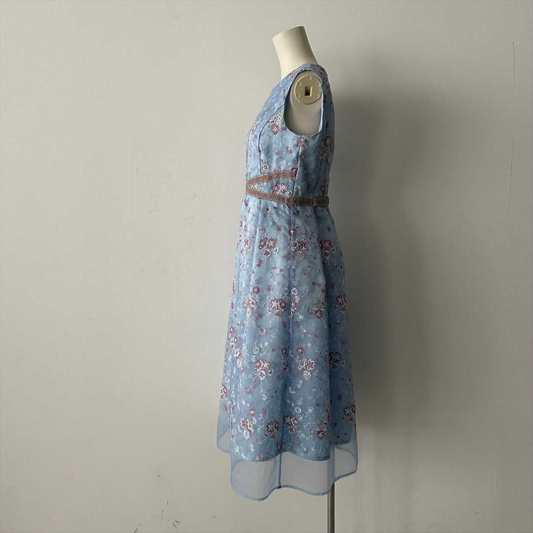 【Prototype】フラワー刺繍オーガンジー　ワンピース　 Dear Princess mieux　2039004